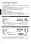 Page 18Connecting the Projector
0 Do not turn on the power until connection is complete.
0 The connection procedures differ according to the device used. For details, please refer to the instruction manual
of the device to be connected.
0 This projector is used for projecting images. To output the audio of connected devices, please connect a separate
audio output device, such as an amplifier or speaker.
0 The images may not be displayed depending on the devices and cables to be connected.
A high speed HDMI...