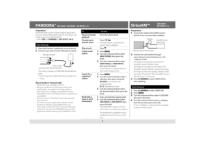 Page 88
Preparation:1 Connect the optional SiriusXM Connect 
Vehicle Tuner (commercially available).
 
2 Activate the subscription through 
www.siriusxm.com/activatenow or call 
1-866-635-2349.
   The Radio ID is required to activate the SiriusXM Connect Vehicle Tuner.
   The Radio ID is located on the label of the SiriusXM Connect Vehicle Tuner and can also 
be shown on the unit’s display window when 
you select “Channel 0” after SiriusXM Connect 
Vehicle Tuner is connected.
3 Press L   SOURCE to select...