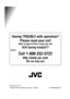 Page 136Having TROUBLE with operation?
Please reset your unit
Refer to page of How to reset your unit
Still having trouble??
USA ONLY
Call 1-800-252-5722
http://www.jvc.com
We can help you!
EN, SP, FR
1109KMMMDWJEIN© 2009 Victor Company of Japan, Limited 
KD-HDR60[J].indb   2KD-HDR60[J].indb   209.11.24   11:22:27 AM09.11.24   11:22:27 AM 