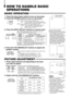 Page 1110
PA L
VOLUME : 20
PHASE : 00
+–
INPUT
SELECT
buttons
Items                   VOLUME/SELECT button–+
CHROMA
lighter deeper
(Chroma)
PHASE
reddish greenish
(Phase)
CONTRAST
lower higher
(Contrast)
BRIGHT
darker brighter
(Brightness)
STATUS indication
(PAL or NTSC)
00 ~ 50
–40 ~ +40
HOW TO HANDLE BASIC
OPERATIONS
BASIC OPERATION
PICTURE ADJUSTMENT
1. Press the main power switch to turn on the power.
2. Press the POWER switch to turn on the power.
ON :Power turns ON. (Power indicator: lit)
Green : The main...