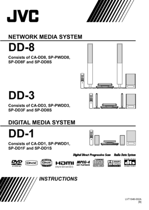 Page 1NETWORK MEDIA SYSTEM
INSTRUCTIONS
LVT1546-002A[B]
DD-8
Consists of CA-DD8, SP-PWDD8, 
SP-DD8F and SP-DD8S
DD-3
Consists of CA-DD3, SP-PWDD3, 
SP-DD3F and SP-DD8S
DD-1
Consists of CA-DD1, SP-PWDD1, 
SP-DD1F and SP-DD1S
DIGITAL MEDIA SYSTEM
(Only for DD-8 and DD-3) 
DD-831[B].book  Page 1  Tuesday, August 1, 2006  12:09 PM
 