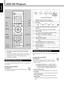 Page 10437
English
1:Disc type
DVDVCD SVCD CDMP3
2:Current track and total number of the tracks on
the disc
•Ex.: 1st track is playing out of 35 tracks recorded.
3:Sound mode
•Ex.: Stereo sound (Left channel and Right channel).
4:Play Back Control (PBC) indicator
•Ex.: PBC is on. (When PBC is turned off, will
appear.)
5:Repeat mode indicator
•Ex.: When repeat mode is turned off. See page 39 for more
details.
6:Elapsed playing time or remaining time
You can change the play time indication  by pressing
REMAIN. See...