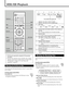 Page 4037
1:Disc type
DVDVCD SVCD CDMP3
2:Current track and total number of the tracks on
the disc
•Ex.: 1st track is playing out of 35 tracks recorded.
3:Sound mode
•Ex.: Stereo sound (Left channel and Right channel).
4:Play Back Control (PBC) indicator
•Ex.: PBC is on. (When PBC is turned off, will
appear.)
5:Repeat mode indicator
•Ex.: When repeat mode is turned off. See page 39 for more
details.
6:Elapsed playing time or remaining time
You can change the play time indication  by pressing
REMAIN. See below....