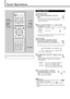 Page 5047
Tuner Operations
For basic tuner operations, see “Basic Tuner Operations” on page
16.
FM/AM
B.SEARCH F.SEARCH
VCR CHANNEL
TUNING
SOURCE
DVD player*AUX IN
FM AM
DISPLAY
B.SEARCH DOWN
REWUP
FF
F.SEARCH
RETURN STEP
TV/VIDEO
TV VOLUME
TV CHANNEL
SUBTITLE
TOP MENUTV STANDBY/ON
AUDIO
VCR
VCR 
CONTROL
TUNER PRESET
ENTER
VOLUME
MENU
AUDIO/
FM MODE
VCR CHANNEL
TUNING
DVD FM/AM AUX
MUTING
123
456
789
0
REMAIN
PROGRAM
D.R.C ZOOMSETUP
PROGRESSIVE
DSP MODE
SLEEP
TEST PRO LOGICSETTINGSOUND
CLEAR REPEATANGLESLOW...