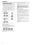 Page 63
About discs
This system has been designed to play back the following discs:
DVD VIDEO, DVD AUDIO, Video CD (VCD), Super Video CD 
(SVCD), Audio CD (CD), CD-R and CD-RW.
• This system accommodates the NTSC system, and also can play 
discs recorded with PAL system. Note that the PAL video signal 
on a disc is converted to an NTSC signal and output.
 This system can also play MP3, WMA, JPEG and MPEG4 files 
recorded on CD-Rs and CD-RWs. (Apg. 22)
 This system can also play finalized DVD-R/-RWs recorded...