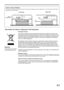 Page 3G-2
Caution: Proper Ventilation
To avoid risk of electric shock and fire and to protect from damage, place the apparatus on a level surface. The minimal 
clearances are shown below:
15 cm Wall or
obstructionsXV-THP5/
XV-THP3
15 cm
15 cm
15 cm
XV-THP5/
XV-THP3
15 cm Front
No 
obstructionsWall or obstructions
Information for Users on Disposal of Old Equipment
[European Union]
Attention:
This symbol is only valid 
in the European Union.This symbol indicates that the electrical and electronic equipment...