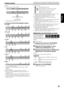 Page 75Fonctions avancées
26
Français
Exemple :
Lors de la lecture d’un DVD VIDÉO
 L’élément sélectionné apparaît en vert.
7Contenu de la barre d’écran pendant la lecture
DVD VIDÉO
DVD AUDIO
CD vidéo
SVCD
CD audio
MPEG4*
1
*1G–N ne sont pas disponibles.*2Pendant que CARD est sélectionné comme source, “CARD” 
apparaît.
AType du disque.
BDébit de transfert en cours (Mégaoctets par seconde).
CTitre en cours (DVD VIDÉO) ou numéro du groupe (DVD 
AUDIO) en cours.
DAffiche le numéro du chapitre (DVD VIDÉO) ou numéro...