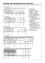 Page 1616
Using the buttons on the TV
1MENU button
• MENU 
 button
2CHANNEL m buttons
• MENU m buttons
3VOLUME m buttons
• EXIT from MENU buttons
4Remote control sensor
5ON TIMER lamp
The light is switched on
while ON TIMER function
is operating.
6POWER lamp
When the Main power is
on, the light is red.
7POWER/ON TIMER lamp
When the Main power is
on, the light is green.
When ON TIMER function
is on, it is red.
8Main power button 


MENU CHANNEL VOLUME
EXITPOWER /
ON  TIMER
123
784
MENUCHANNELVOLUME
EXITON TIMER...