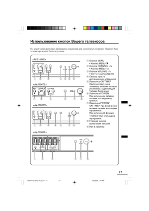 Page 1717
MENU CHANNEL VOLUME
ON
POWER
TIMER
EXIT
123478
	   	
1	 MENU
•	
 MENU 
2	 CHANNEL –/+
•	 MENU –/+
3	 VOLUME –/+
•EXIT от кнопо МЕNU
4/ 	


 
	

5)
	
 ON TIMER)
	
 , 	
  




, 

 
#

 .
6)
	
 POWER  
	
  


.
7)
	
 POWER/
ON TIMER
  
 	
  
 .
 ...