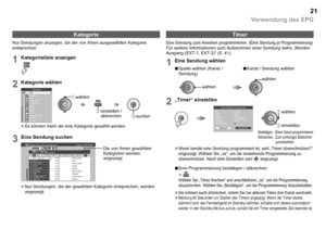 Page 22

Verwendung des EPG
AlleAllgemeinFilmNachrichtenUnterhaltungSportKinderMusikKulturZeitgeschehenFreizeit
Kategorie
Bildung
2.RTL21.RTL Television3.Super RTL4.VOX5.Doku/KiKa 6.Info/3sat 7.ZDF8.TERRA NOVA9.CNN Int.
05/0506/0507/0508/0509/0510/0511/0512/05
14:0005/05/2008
15:0014:0017:0017:1518:0018:20 18:5020:2020:30
GolfNachrichtenNachrichtenMusikWetterNachrichtenFußballNachrichtenWetter
RTL TelevisionD14:00 - 15:00Nachrichten
Elektronischer ProgrammführerKategorie
Bestätigen...