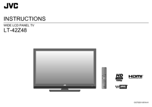 Page 1INSTRUCTIONS
WIDE LCD PANEL TV
LT-42Z48
GGT0251-001A-H
LT-42Z48_EN.book  Page 0  Wednesday, July 23, 2008  10:29 AM
 