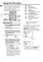 Page 2422
LT-Z37DX5 / LCT1961-001A / English
ENGLISH
Using the TV’s menu
This TV has a number of functions you can 
operate using menus. To use all your TV’s 
functions, you need to understand the basic 
menu operating techniques fully.
Buttons used to operate the menus
Basic operation
1 Press the H button to display 
the menu bar
2 Press the 5 buttons to choose 
the menu you want to use and then 
press the a button
3 Press the 6 buttons to choose 
the item to be set, press the 5 
buttons to set the item, and...