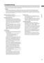 Page 4341
PD-42/35DX(ASIA) / LCT1373-001A / English
ENGLISH
Troubleshooting
If a problem arises while you are using the TV, please read this “Troubleshooting” well before you request having the TV repaired. 
You may be able to fix it easily by yourself. For example, if the AC plug is disconnected from the AC outlet, or the TV aerial has 
problems, you may think there is a problem with the TV itself.
Important:
• This Troubleshooting guide only covers problems whose cause are not easy to determine. If a question...