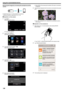 Page 138Monitoring the images by connecting the smartphone and thecamera
.
0 Install “Everio sync. 2” on the smartphone in advance.
“Installing Smartphone Applications” ( A p. 175)
o Operation on this camera
1
Tap “MENU”.
(Operation on this camera)
.
0The top menu appears.
2 Tap the “Wi-Fi” ( 0014
) icon.
(Operation on this camera)
.
3Tap “INDOOR MONITORING” ( 0011).
(Operation on this camera)
.
4Tap “START” ( 000C).
(Operation on this camera)
.
5Start making a connection.
(Operation on this camera)
.
0Name...