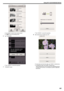 Page 183.
0Tap “Monitor” to return to the monitor screen.
0 Tap  003A to move to the setting screen.
6 Tap “TRANSFER”.
.
0Tap “CANCEL” to cancel the operation.
7 “TRANSFER” starts.
.
0Tap “CANCEL” to cancel the operation.
8 After transferring is complete, tap “OK”.
.
0To play back and check the video, tap “CHECK”. (Android only)
0 To upload the video, tap “SHARE”. (Android only)
Tap the desired service, then proceed to the uploading process.
To make use of a service, it is necessary to perform registration...