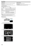 Page 106SEARCH DATE
Narrows down the still image index screen according to recording dates.
Operating Details
“Searching for a Specific Video/Still Image by Date” ( A p. 63)
SLIDE SHOW EFFECTS
Sets the transition effects in slideshow playback.
SettingDetailsSLIDESwitches the screen by sliding in from right to left.BLINDSSwitches the screen by dividing into vertical strips.CHECKERBOARDSwitches the screen by changing through a
checkered pattern.RANDOMSwitches the screen with a random effect from
SLIDE, “BLINDS”,...