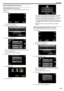 Page 49Editing the Registered Face Information
Editing Registered Face Information
You can change the name, priority level, and face information that are
registered.
1 Tap “MENU”.
.
0The shortcut menu appears.
2 Tap “MENU” in the shortcut menu.
.
3Tap “FACE REGISTRATION”.
.
0Tap  3 or  2 to move upward or downward for more selection.
0 Tap  L to exit the menu.
0 Tap  J to return to the previous screen.
4 Tap “EDIT”.
.
5Tap the person to edit.
.
6Tap the item to edit.
.
0If you select “RECORD AGAIN”, proceed to...