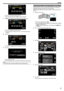 Page 71.
0When “A” is tapped, the start point is set.
0 After setting the start point, tap  d to continue playback.
7 Tap  e to pause playback at the desired end point, then tap “B”.
.
0When “B” is tapped, the end point is set.
0 To reset the start or end point, tap “A” or “B” at the desired scene
(position).
8 Tap “SET”.
.
0When “SET” is tapped, the trimming area is confirmed.
9 Tap “YES”.
.
0After copying, tap “OK”.
0 When copying finishes, the copied file is added to the index screen.
Memo : 
0
The division...