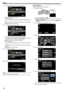 Page 767Tap on the video (upper row) to arrange in the playlist.
.
0d  appears on the selected video.
Tap  J to deselect.
0
Tap on the selected video again to check the video. After checking, tapJ.
0 Tap  0
/1
 or move the zoom lever to display the previous/next video.
0 X  indicates the size of the video.
8 Tap “ADD”, and insert the video image.
.
0Repeat steps 7-8 and arrange the videos in the playlist.
0 To change the position of a video in the playlist (lower row), select the
insertion point with  E/F...