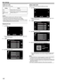 Page 112FORMAT SD CARD
Deletes all files on the SD card.
Setting Details
FILE Deletes all files on the SD card.
FILE +
MANAGEMENT
NO Deletes all files on the SD card and resets the folder
and file numbers to "1". Caution : 
0
Not available for selection when no SD card is inserted.
0 All data on the SD card will be deleted when it is formatted.
Copy all files on the SD card to a computer before formatting.
0 Make 
sure that the battery pack is fully charged or connect the AC adapter
as the formatting...