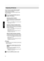 Page 36Adjusting 3D  Movies
3D video  images may appear  differently to different
viewers.  It may also be affected by your physical
condition at  the time of viewing.
You are therefore  recommended to adjust the  video
images  accordingly.
Press the [3D SETTING]
 button to
display  “3D Setting”
Adjusting  parallax  (Parallax)
Adjust the  displacement of the image  for the left
and right eyes  separately to obtain the  best 3D
effect.
To  do so, use the  HI keys to move the cursor.
Setting range:  ­15 to...