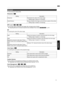 Page 51Advanced
For fine­tuning  the image  quality.
Sharpness   
Setting Description
Sharpness Emphasizes the outline of the video image.
Setting range: 0 (blurry) to +50 (sharp)
Detail  Enhance Brings out  details  in  the  image,  such  as  the  hair  or pattern  of the  clothes.
Setting range:  0 (weak) to +50 (strong)
MPC Level      
You can enjoy  natural, expressive 4K images  with a stronger sense of depth.
¨ “Adjusting Movies  for Increased Expressiveness (Multiple Pixel  Control) ”...