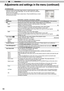 Page 5656
Operation
3
Adjustments and settings in the menu (continued)
[1-2] Advanced
Use this function to set video image contours, overall sharpness, noise \
reduction mode and video afterimage. You can also create your preferred 
gamma and color quality.
Use the UP and DOWN keys to select items. Press the [BACK] key to return 
to the previous screen.
Items                                Explanation, operation, precautions, settings
Sharpness You can set the sharpness and detail enhance to "
[1-2-1]...