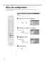 Page 7824
4Réglages
Menu de configuration
Exemple:Si vous changez “Aspect” de “4:3” à “16:9”
AAffichez le menu de configuration
BSélectionnez “Source”  g “Aspect”
CRéglez sur “16:9”
DPour terminer
Les images projetées peuvent être réglées pour correspondre au format souhaité en changeant les 
paramètres par défaut.
Procédures d’utilisation du menu
PROJECTOR
OPERATE
LIGHT
TEST EXIT
SHARP
-
SHARP+
USER2
S-VIDEO
VIDEO ASPECT HDMI 2
OFF........ ........
HDMI 1 COMP.
N
NATURAL
CINEMA DYNAMIC
COLOR
TEMP
GAMMA
USER
3...