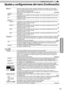 Page 20751
ESPAÑOL/CASTELLANO
Aju ste s y  c o nfigura cio nes d el m en ú ( C ontin uació n)
Máscara Oculta los bordes superior, inferior, izquierdo y derecho de la pantalla con una máscara 
negra. Se puede ajustar de forma individual tanto vertical como horizont\
almente. Ajuste los 
valores conforme a sus preferencias.
Opciones del menú: Apagado, 2,5%, 5%, Personal  
[Apagado]
Apagado Sin máscara.
2,5% Comparado con las imágenes de vídeo originales, se enmascara alred\
edor del 2,5% de las 
imágenes de...