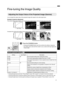 Page 41Fine­tuning the Image Quality
Adjusting the Output Value of the Projected Image (Gamma)
You can adjust the output value of the projected image with respect to the video signal input.
Example of gamma adjustment
The overall image appear brighter with respect to the original image, making the dark areas more visible.
0 2550255
The photos are for illustrative purposes only. Input Value
Output Value
Increases the contrast with respect to the original image, creating a greater sense of depth.
0 2550 255
The...