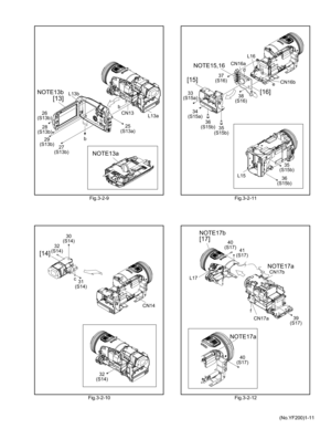 Page 11(No.YF200)1-11 Fig.3-2-9
Fig.3-2-10Fig.3-2-11
Fig.3-2-12
[13]
25
(S13a)
27
(S13b) 29
(S13b)28
(S13b)26
(S13b)CN13
bb L13b
L13a
NOTE13b
NOTE13a
[14]
CN14 cc 30
(S14)
32
(S14) 32
(S14)
31
(S14)
[16]
35
(S15b) 36
(S15b)
36
(S15b) 35
(S15b)37
(S16)
38
(S16)
34
(S15a) 33
(S15a)CN16b d
d d
e
e CN16aL16
L15
[15]
NOTE15,16
NOTE17a
CN17b
L17
CN17a f f
[17]
39
(S17) 41
(S17)
40
(S17) 40
(S17)
NOTE17a NOTE17b 