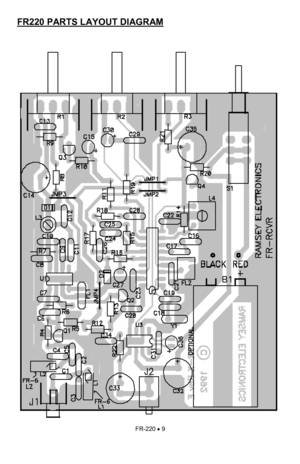 Page 9FR-220 • 9 
FR220 PARTS LAYOUT DIAGRAM  