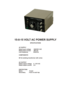 Page 6AC SUPPLYRated input voltage        220/230 V AC
Rated input current        300 mALine frequency               50-60 Hz
COMPONENTS60 Va isolating transformer with variac
AC OUTPUT
Rated output voltage     0 - 30 V AC
Rated output current     2 A
PROTECTION 
Mains                   FusedSecondary          Fuse on each tap
                
                                           SPECIFICATIONS15-0-15 VOLT AC POWER SUPPLY 