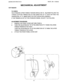 Page 12  
SEWINGMACHINEDIV.20MODEL385.11206300 
MECHANICALADJUSTMENT 
TOPTENSION 
TOCHECK: 
THESTANDARDUPPERTHREADTENSIONSHOULDBE65-95gWHENPULLINGTHE 
THREAD(COTTONTHREAD#50)INTHEDIRECTIONOFAWITHSETTINGTHE 
TENSIONDIALAT3.(MAKESURETHEFOOTSHOULDBELOWERED.) 
IFTHETENSIONISOUTOFTHESTANDARDRANGE,ADJUSTITASFOLLOWS: 
ADJUSTMENTPROCEDURE: 
1.REMOVETHEFRONTCOVERUNIT(SEEPAGE9). 
2.TURNTHEADJUSTINGNUTBINTHEDIRECTIONOFCWHENTHEUPPER 
THREADTENSIONISTOOTIGHT. 
TURNTHEADJUSTINGNUTBINTHEDIRECTIONOFDWHENTHEUPPER...