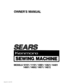 Page 1  
OWNERSMANUAL 
SWA/RS 
SEWINGMACHINE 
MODELS10101/11101/12551/12621/14401 
14501/14502/14571/14572 
Part#6027i9  