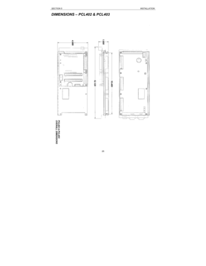 Page 25SECTION 5INSTALLATION25 DIMENSIONS – PCL402 & PCL403 