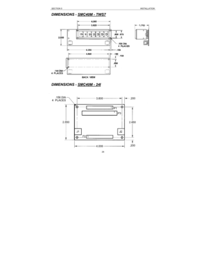 Page 26SECTION 5INSTALLATION26 DIMENSIONS - SMC40M - TWS7DIMENSIONS - SMC40M - 24I 