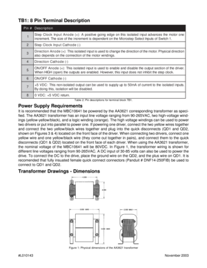 Page 3#L010143November 2003
# n i Pn o i t p i r c s e D
1: ) + ( e d o n A t u p n I k c o l C p e t Se n o r o t o m e h t s e c n a v d a t u p n i d e t a l o s i s i h t n o e g d e g n i o g e v i t i s o p A
. 1 h c t i w S f o s t u p n I t c e l eS p e t s o r c i M e h t n o t n e d n e p e d s i t n e m e r c n i e h t f o e z i s e h T . t n e m e r c n i
2)- ( e d o h t a C t u p n I k c o l C p e t S
3: ) + ( e d o n A n o i t c e r i Dn o i t c e r i d l a c i s y h P . r o t o m e h t f o n o i...