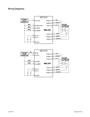 Page 5January 2013 L010149
Wiring Diagrams 