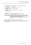 Page 52Capítulo 3 Mantenimiento y ajuste51
3-1 Cuidado diario y mantenimiento
3. Coloque la botella vacía y reajuste el contador del fluido vertido.
➊Pulse .
Aparecerá la pantalla mostrada en la figura.
➋Vuelva a pulsar .
 
➌Pulse  para volver a la pantalla original.
 ATENCIÓNNunca coloque el fluido vertido cerca de llamas directas. 
Si lo hiciera podría provocar un incendio.
 PRECAUCIÓNPara almacenar temporalmente el fluido vertido, guárdelo en la botella de 
drenaje incluida o en un contenedor hermético, como...