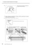 Page 5756
3-3 Limpiar los cabezales utilizando el kit de limpieza
Capítulo 3 Mantenimiento y ajuste
➋Toque la parte que se muestra en la figura para 
descargar la electricidad estática.
3.Limpie  utilizando  el  bastoncillo  de  limpieza.  Elimine  especialmente  cualquier 
rastro de polvo fibroso ( pelusa).
Limpie siguiendo el orden que se muestra en la figura a continuación.
Bastoncillo de limpiezaUtilice solamente los bastoncillos de limpieza incluidos.
Nunca toque la superficie de los inyectores.Limpie sólo...