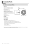 Page 120118Chapter 7  Specifications
7-1 Usable Media
Conditions for Usable Media
Media width
XJ-740: 210 to 1,879 mm (8.3 to 74 inches)
XJ-640: 210 to 1,625 mm (8.3 to 64 inches)
XJ-540: 210 to 1,371 mm (8.3 to 54 inches)
Roll outer diameter ( A)
Maximum 210 mm (8.3 inches)
Paper tube (core) inner diameter (B)
76.2 mm (3 inches) or 50.8 mm (2 inches)
Note:Using roll media whose paper tube has an
inner diameter of 2 inches requires the included
media flanges.
Media thickness (C)
Maximum 1.0 mm (39 mil)
Roll...