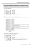 Page 855-5 Optimizing Printing to Match Media Thickness
Chapter 5  Feature Reference83
Correcting for Misalignment in Bidirectional Printing More Precisely
Procedure
1.Print a test pattern.
Press.
Press
.
Press.
Press
.
Press.
Press
to start printing.
2.Read the correction values from the test pattern.
3.Enter the correction values that you read.
Enter the corresponding correction values for H1 through H6.
Press.
Press.
Use
to select. Useto set the correction
value.
Press
to finish making the settings for...