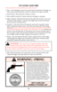 Page 1414
TO LOAD AND FIRE
1. Do not load the revolver until you are ready to use it.
2. Note – The loading gate cannot be opened unless the hammer and trigger are
fully forward, and the hammer cannot be cocked once the gate is opened.
3. Open the gate. This permits the cylinder to rotate.
4. Turn cylinder clockwise, by hand, and insert cartridges in chambers.
5. Align a chamber with the barrel and close the gate. The revolver is now in its
normal carrying condition – hammer and trigger fully forward and...