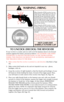 Page 1314
TO UNCOCK (DECOCK) THE REVOLVER
If your revolver is cocked, and you wish to let the hammer down to its forward
position (against the frame), proceed as follows: USE EXTREME CARE WHEN
ATTEMPTING TO DECOCK THE REVOLVER, AS THE THUMB SLIPPING
DURING THIS PROCESS CAN RESULT IN AN ACCIDENTAL DISCHARGE IF
THE TRIGGER IS HELD TO THE REAR.
1.Make certain that the revolver is pointed in a safe direction(See Rule 2, Page
33).
2. Make certain both hands are dry and not impeded in any way – gloves,
bandages,...
