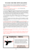 Page 8TO LOAD AND FIRE (WITH MAGAZINE)
Practice this important aspect of safe gun handling with an unloaded pistol
until you can perform each of the steps described below with skill and
confidence. But before you do anything with the pistol, first read completely
through this manual.
1.  Keep the muzzle pointed in a safe direction. (See “The Basic Rules
of Safe Firearms Handling,” page 25.)
2.  Press the magazine latch inward from the left side, and remove the magazine
from the frame.  NOTE:The magazine is...