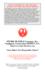 Page 32WHY NO WARRANTY CARD HAS BEEN
PACKED WITH THIS NEW RUGER FIREARM
The Magnuson-Moss Act (Public Law 93-637) does not require any
seller or manufacturer of a consumer product to give a written
warranty. It does provide that if a written warranty is given, it must be
designated as “limited” or as “full” and sets minimum standards for a
“full” warranty. Sturm, Ruger & Company, Inc. has elected not to
provide any written warranty, either “limited” or “full”, rather than to
attempt to comply with the...