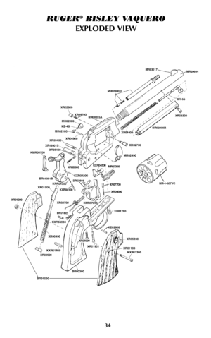 Page 3434
RUGER®BISLEY VAQUERO
EXPLODED VIEW 