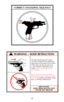 Page 1616
WARNING - SLIDE RETRACTION
The slide should always be pulled
rearward (“retracted”) by pulling the
r
earportion of the slide in the vicinity
of the safety, the decock-only lever,
or the serrations (depending upon 
model). Always keep fingers away
from trigger!
Never put any part of your hands or 
body over the muzzle while retracting
the slidefor loading, unloading, inspec-
tion, or clearing a malfunction.
KEEP HANDS
AWAY FROM MUZZLE AND
FINGER OFF TRIGGER
!
CORRECT UNLOADING SEQUENCE
2
13 