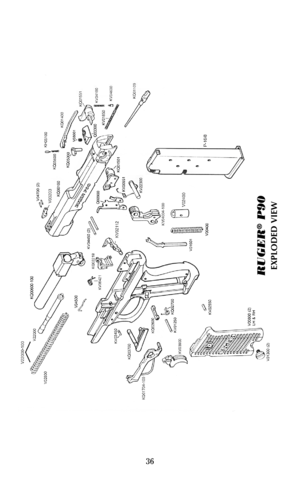 Page 3636
RUGER
®
P90
EXPLODED VIEW  